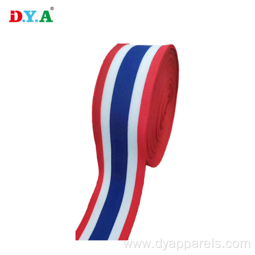 Customized knitted polyester webbing for garments